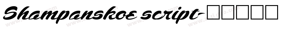 Shampanskoe script字体转换